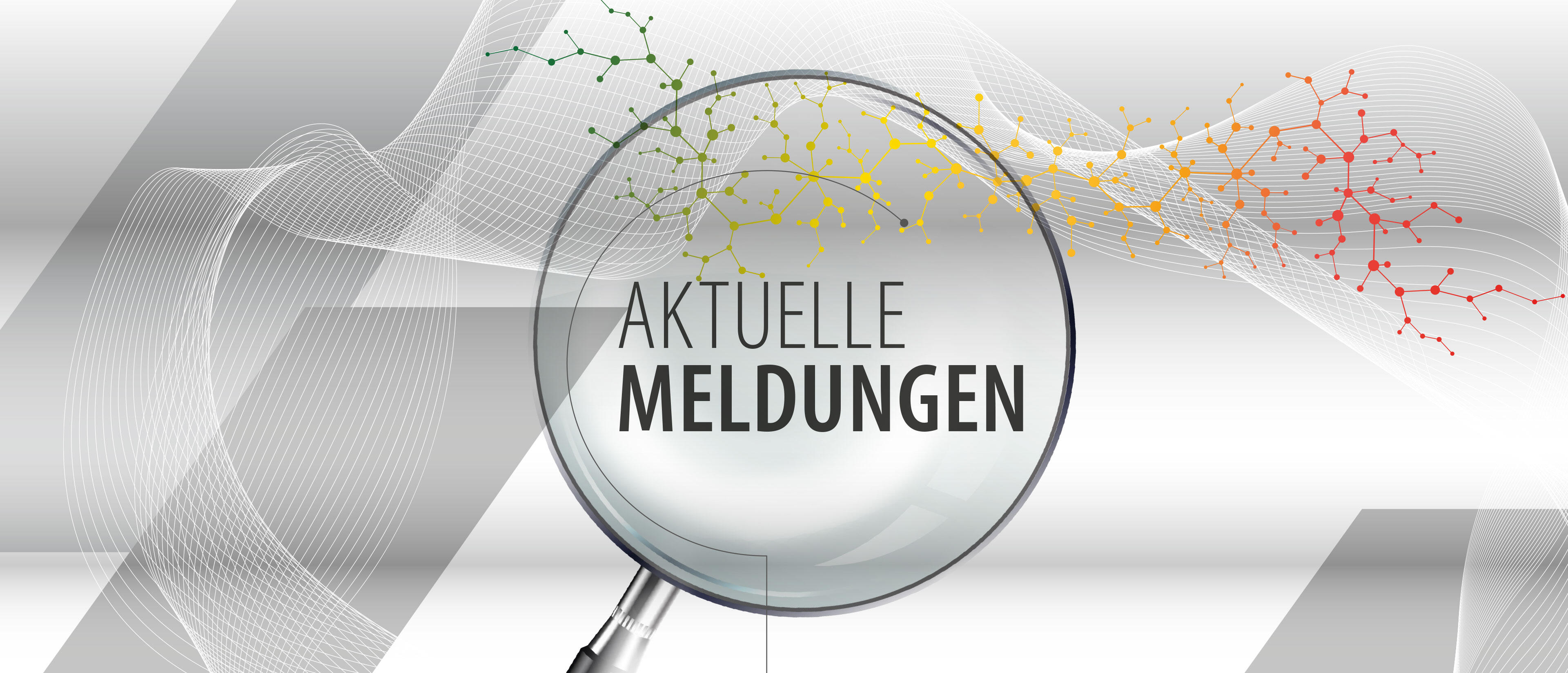 Grafik auf grauem Hintergrund Lupe Aktuelle Meldungen Grafik auf grauem Hintergrund Lupe Aktuelle Meldungen